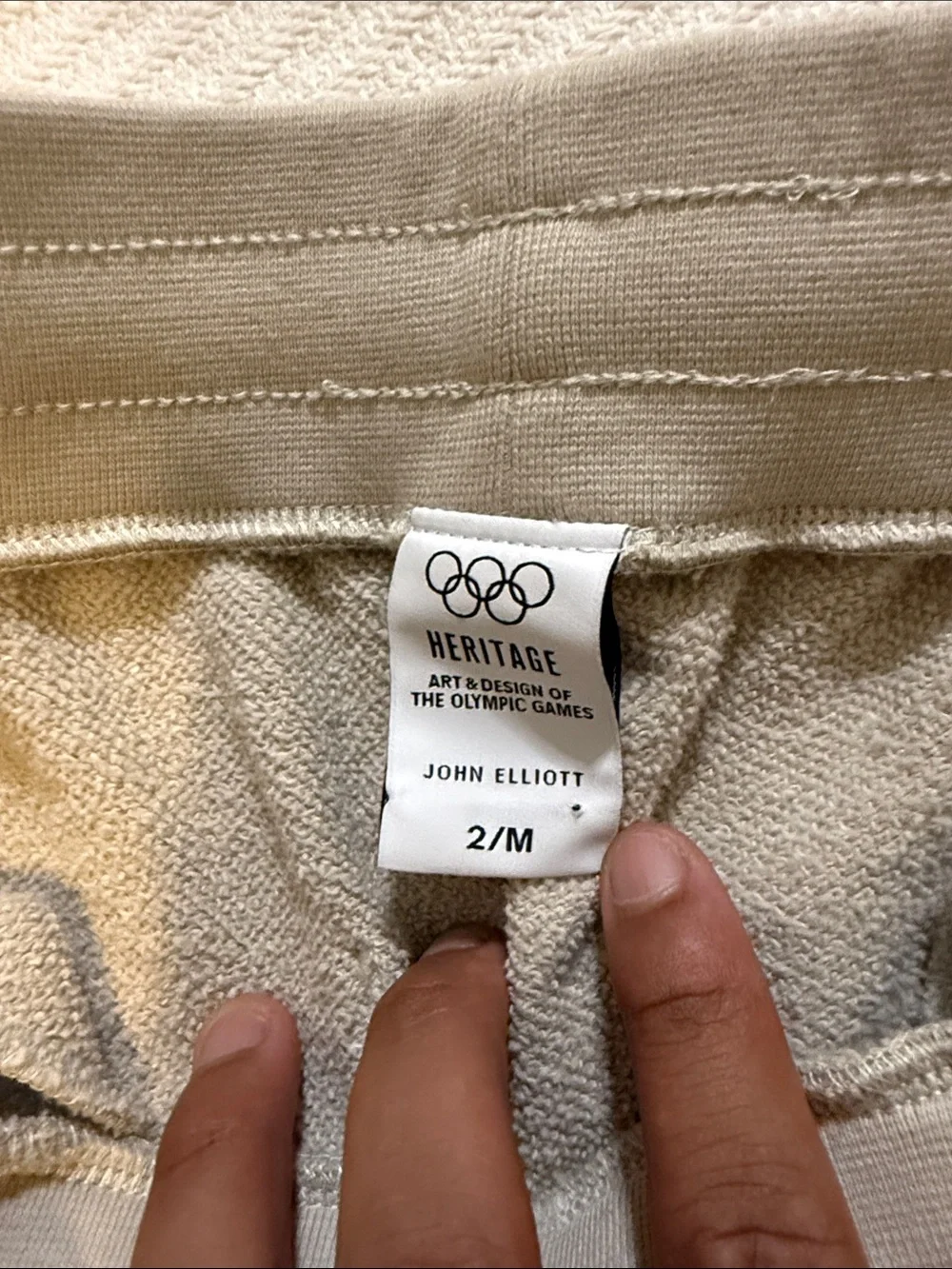 John Elliott Sandstone beige Drawstring Joggers